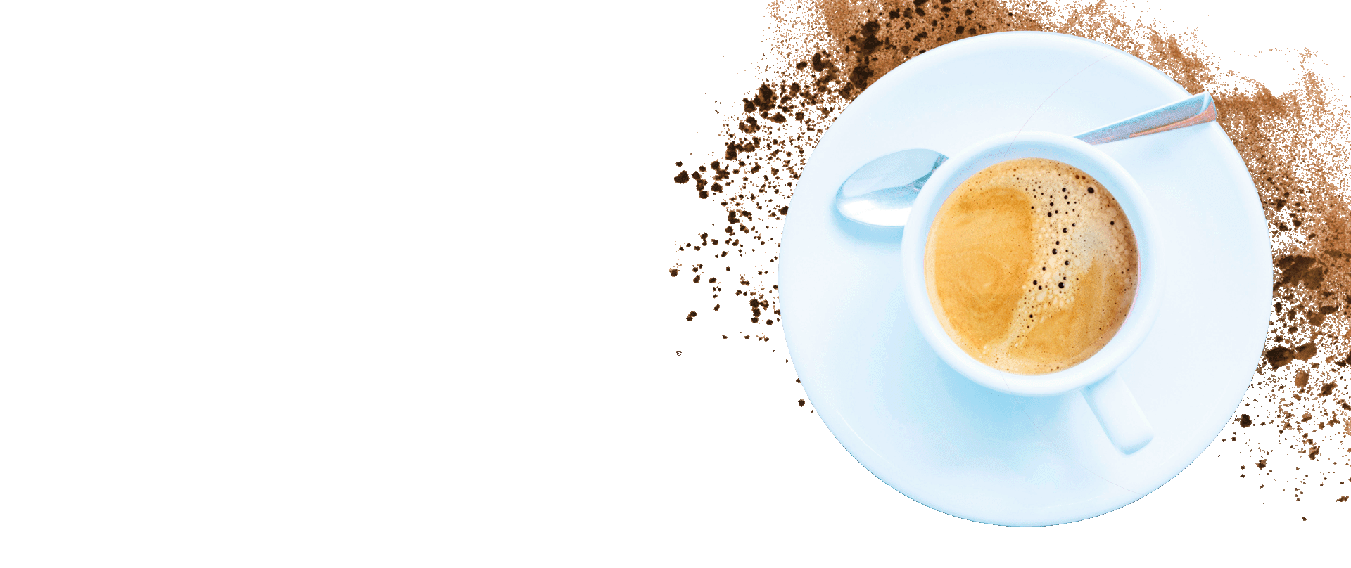 Tazzina di caffè con chicchi, capsule e cialde caffè, cialde e capsule caffè