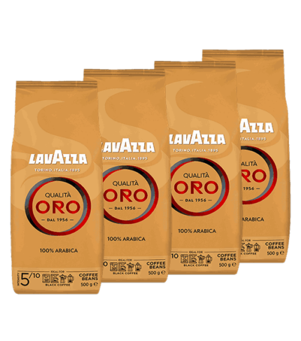 Quattro confezioni di caffe in grani qualità oro da 500g in offerta