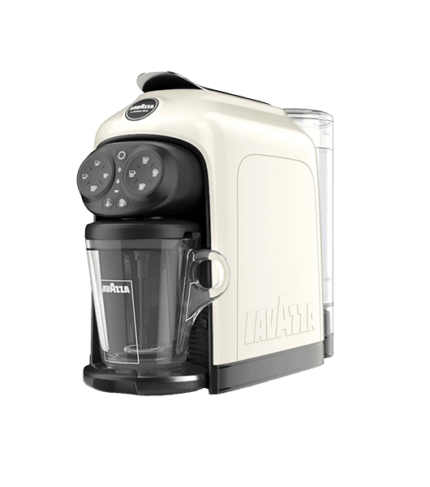Una macchina da caffe Lavazza a modo mio Desea bianca in offerta