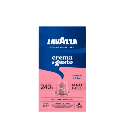 Lavazza Capsule Compatibili Nespresso Crema e Gusto Dolce, 240 Capsule