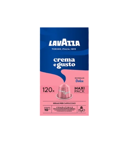 Lavazza Capsule Compatibili Nespresso Crema e Gusto Dolce, 120 Capsule
