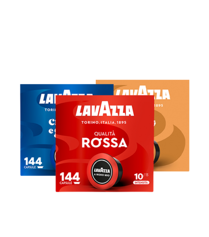 Kit 324 Capsule A Modo Mio Crema e Gusto, Qualità Rossa, Orzo