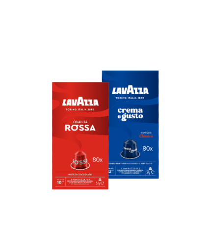 Kit 160 Capsule Compatibili Nespresso, Qualità Rossa e Crema e Gusto