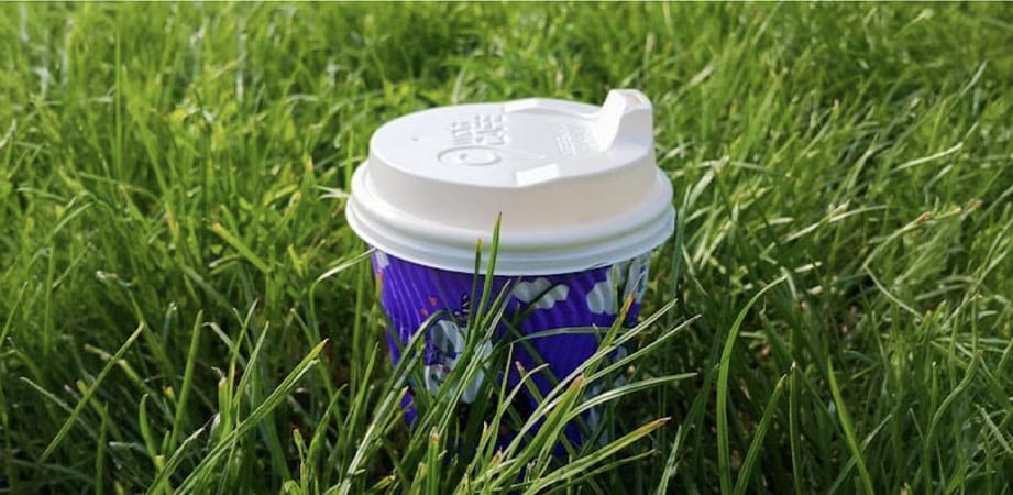 tazza caffè nell’erba