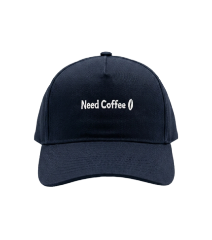 Cappello blu "Need Coffee"