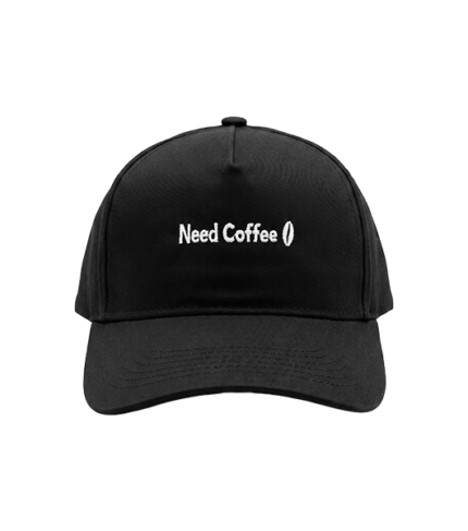 Cappello nero "Need Coffee"
